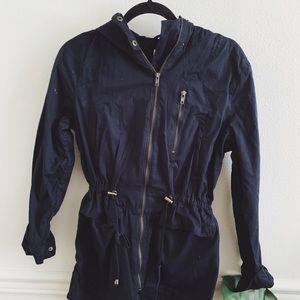 Navy Blue Trench Jacket